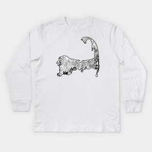 Cape Cod Map Kids Long Sleeve T-Shirt